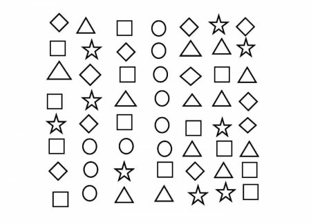 Геометрические фигуры раскраска