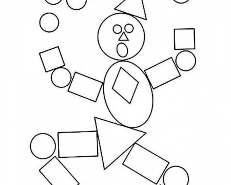 Математический рисунок из геометрических фигур