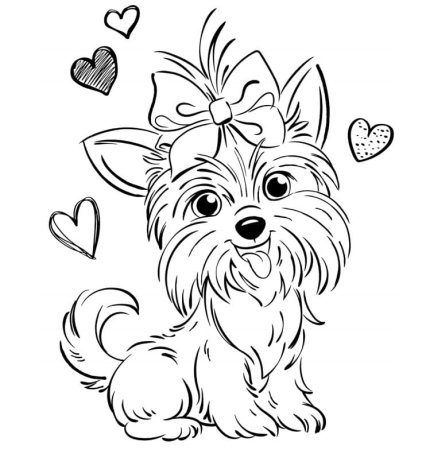 Рисунок собаки для детей 7 лет