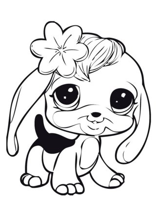 Картинка собака раскраска