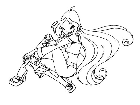 Разукрашки куклы Винкс