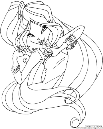 Разукрашка Винкс Флора