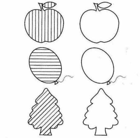 Штриховка для развития мелкой моторики для дошкольников