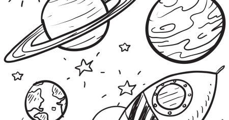 Рисунки планет карандашом