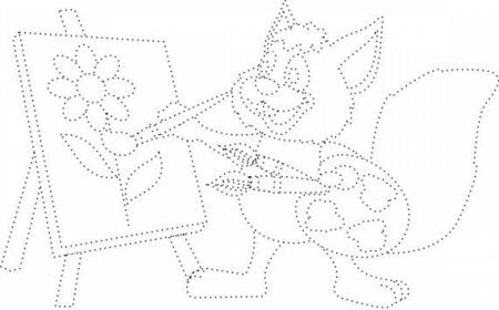 Обведи по точкам для школьников