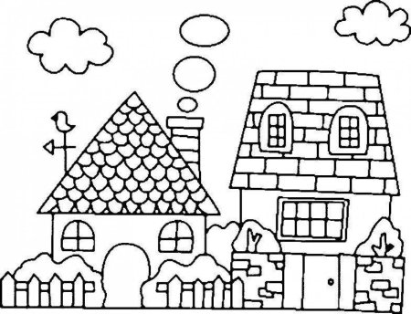 Раскраска город для малышей