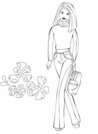 Разукрашки куклы Барби