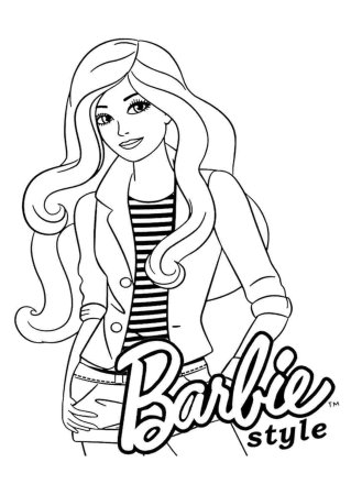 Раскраски для распечатки для девочек Барби
