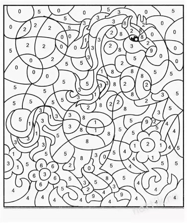 Раскраска по номерам для детей 6-7 лет
