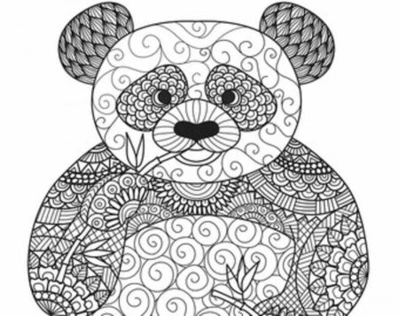 Раскраска Мандала Панда
