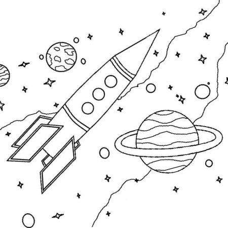 Раскраска. В космосе