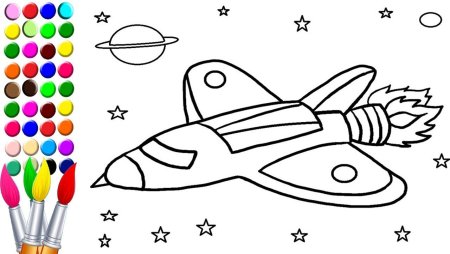 Ракета раскраска