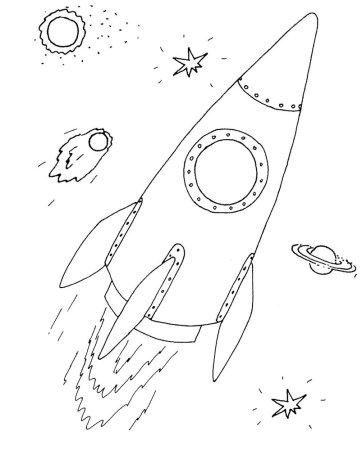 Ракета раскраска