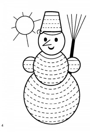 Графомоторика Снеговик