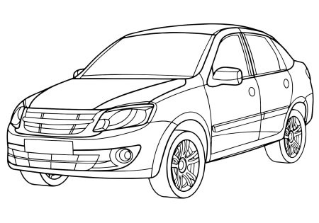 Лада Гранта лифтбек раскраска