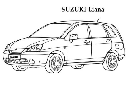Раскраски машины Сузуки Гранд Витара