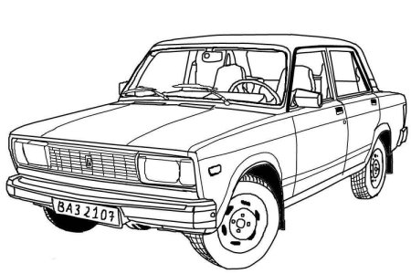 Лада 2107 спереди раскраска