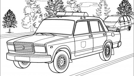 Разукрашки машинки Лада 2107