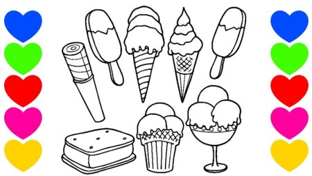 Раскраска мороженое