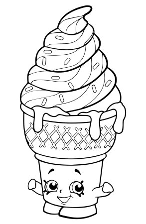 Раскраска мороженое