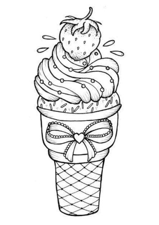 Раскраска мороженое