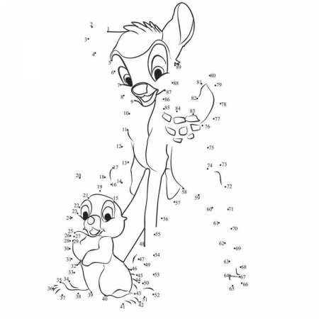 Раскраска рисунок по точкам