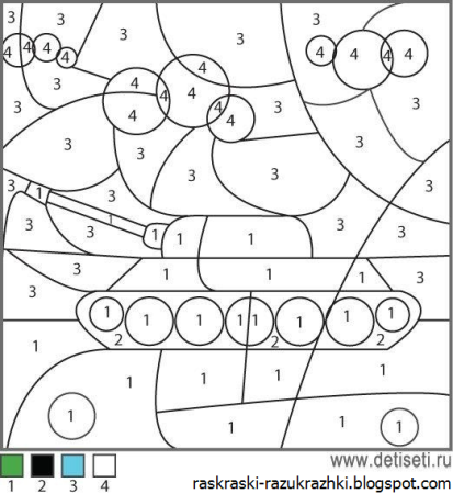 Задания для дошкольников раскраска с цифрами