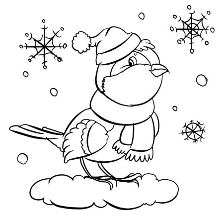 Зимняя раскраска