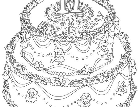 Огромный торт раскраска