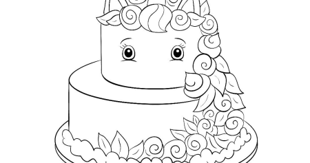Раскраски для девочек тортики