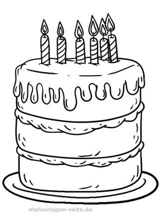 Контур торта для раскрашивания