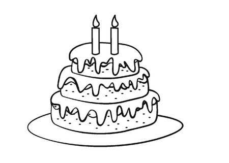 Torte картинка черно белая