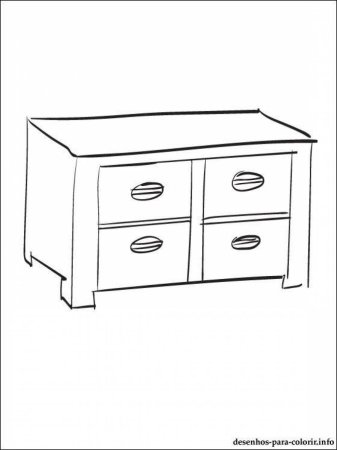 Раскраска мебель для детей 2-3 лет