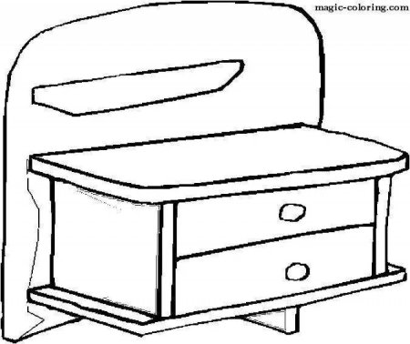 Контуры мебели для раскрашивания