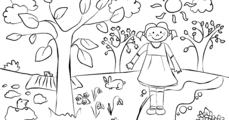 Раскраска. Весна