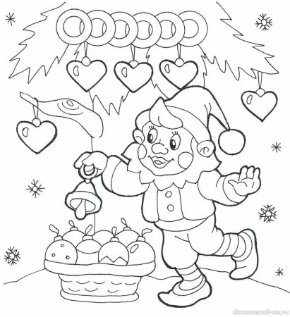 Новогодние раскраски для детей 5 лет