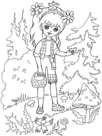 Раскраски для девочек лето