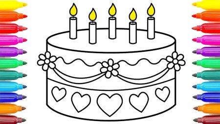 Рисование тортики для детей 5 лет-
