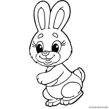 Раскраска зайчик