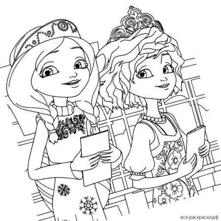Раскраски для детей царевны