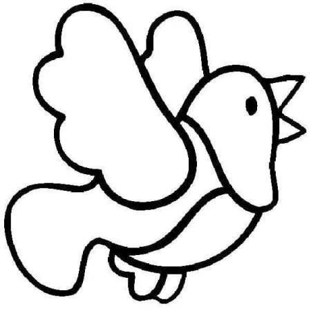 Птичка раскраска для детей