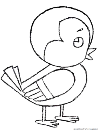 Раскраска для малышей. Птицы