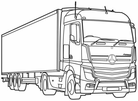 Грузовик Mercedes Actros раскраска