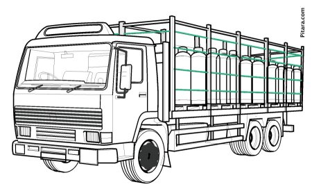 Раскраска грузовой прицеп