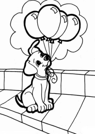 Щенок. Раскраска