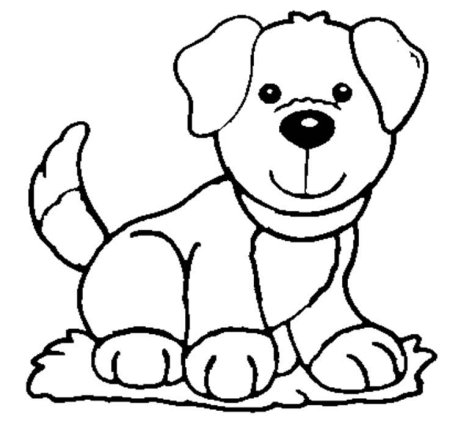 Собака раскраска для детей