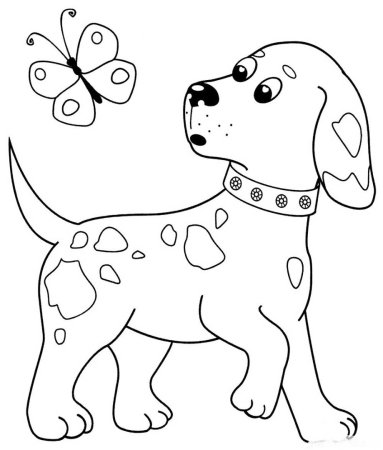 Раскраска малышам «собачка»