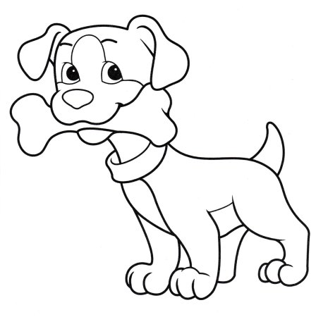 Щенки в корзинке раскраска