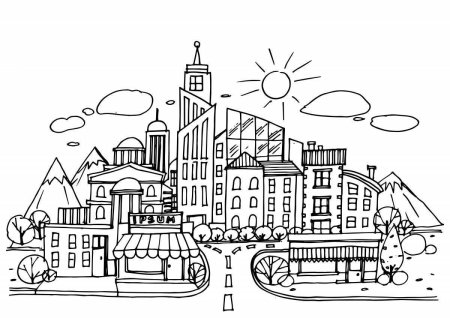 Город будущего рисунок