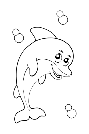 Раскраска Дельфин